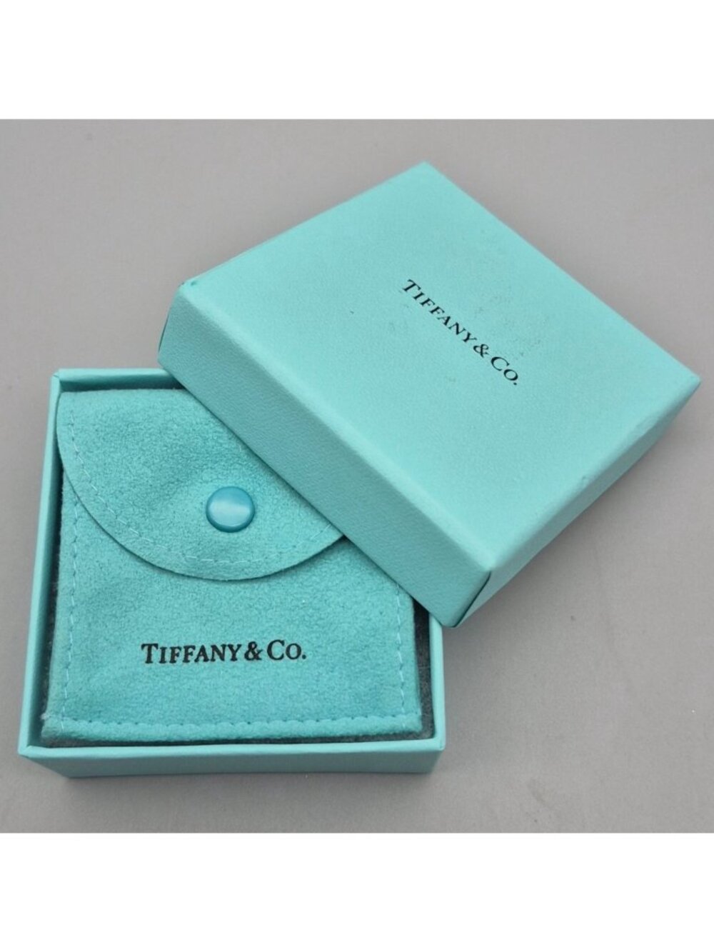 Tiffany & Co Empty 3.75" x 3" x 1.5" Blue Gift Box/Travel Pouch